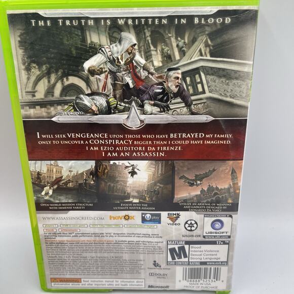 Assassin's Creed II 2 Xbox 360 - CIB W/Manual! Tested! Mint Condition! - Picture 4 of 8